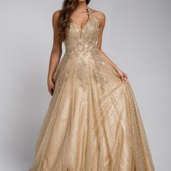 Amelia Couture Dresses & Skirts - V-Neck A-Line Shape Lace Evening Dress ACR011